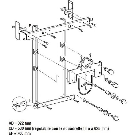 SCELTO DA DESIVERO Staffa Full di fissaggio per wc sosp. codice prod: DSV16582