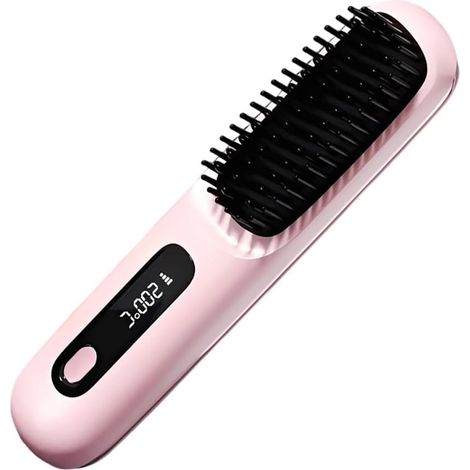 Brosse Lissante Rechargeable Pour Cheveux Courts - Coiffage Rapide Sans Fil - Design Compact Et Léger - 1 Pièce (1/5)