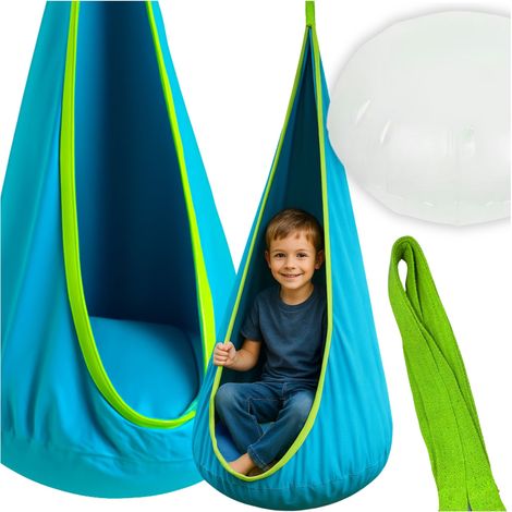 Sedia a dondolo sospesa a forma di bozzolo, tenda a dondolo per bambini, ideale per la stanza Montessori. (1/5)