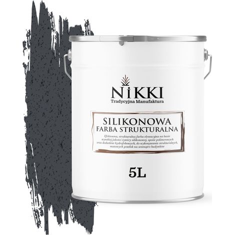 Silikon-Strukturfassadenfarbe 5L Stahlgrau RAL7024 (1/5)