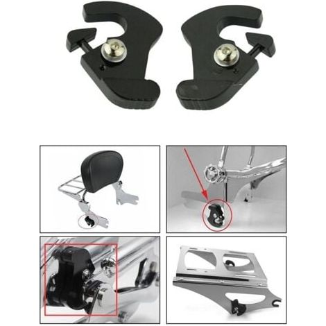 1PCS Kit de clips de verrouillage à dégagement rapide pour porte-bagages à montage amovible, adapté pour Harley (1/5)