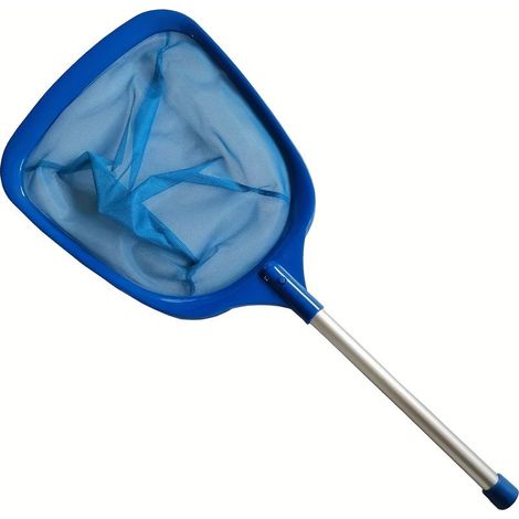 Accessoires de piscine (S12) Épuisette de piscine à manche métallique, râteau durable pour ramasser les débris fins dans les piscines enterrées, hors sol, les spas et les jacuzzis. (1/5)