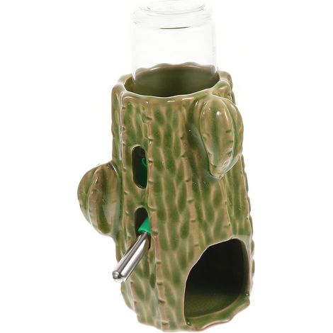 Biberon Hamster Vertical avec Support Céramique Ajustable Abreuvoir pour Rongeurs et Petits Animaux Distributeur Pratique et Hygiénique pour Cage (1/5)