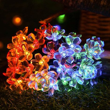 Guirlande Lumineuse Alimenté par pile Chaîne Fleur Cerise Fée Extérieure étanche Jardin Patio Noël Décoration Intérieure Blanc chaud (1,5m,10led) (1/4)