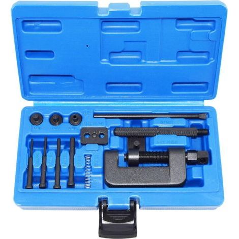 Tigrezy Derive Chaine Moto.Rive Chaine Moto.Kit Chaine Moto.Disjoncteur Et Riveteuse De ChaîNe Moto.Ensemble D'Outils De Brise-ChaîNe De Moto.SéParateur De Coupe.Pour Moto Et VéLo Kit D'Outils.VTT (1/4)
