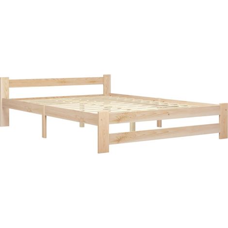 Cadre de lit Bois de pin massif 160x200 11 (1/5)