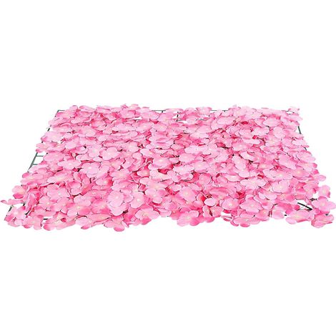 Artificial Silk Rose Flower Wall Decoration with Iron Stand, for Indoor Wall Decoration at Events and Parties, Row of Realistic Hydrangeas (1/5)