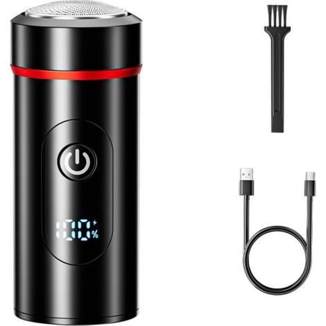 Tragbarer Mini-Elektrorasierer, geeignet für Männer, IPX7 wasserdicht, kompakt und tragbar, Doppelring-Design, geeignet für Zuhause, Auto, Reisen und Büro. (1/5)