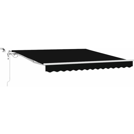 Maison Exclusive - Tenda Retrattile Nero 350 x 250 cm Poliestere e Metallo