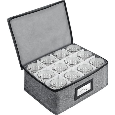 Porte-tasses à café 12 tasses avec séparateurs, polyester et carton, parfait pour le café, la cuisine et la salle de bain, utilisation sur le comptoir (1/5)