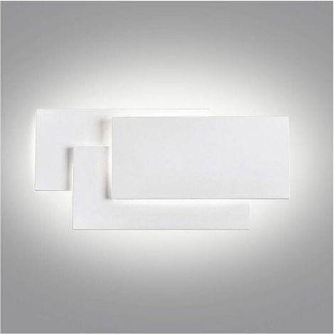 24W LED Appliques Murales Interieur Blanc, Imperméable IP20, Blanc Naturel 40004500K, Simple Design Murale Applique pour Couloir, Escalier, Salon, Chambre, Non-dimmable [Classe énergétique A+]