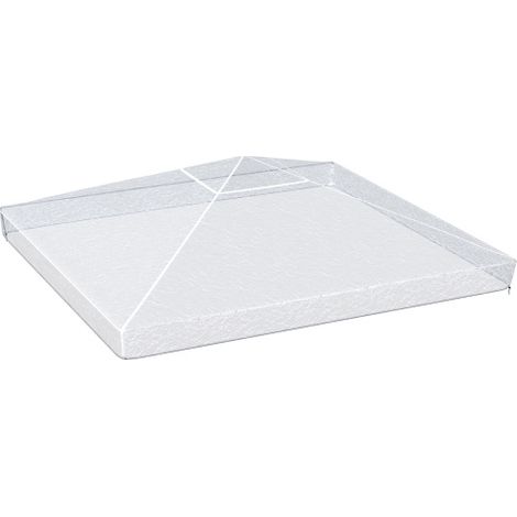 Bâche de pavillon 3x3m, imperméable, robuste, résistante à l'hiver, bâche de remplacement pour pavillon de jardin, bâche de protection contre la pluie pour tente de jardin, transparente à installer su (1/5)