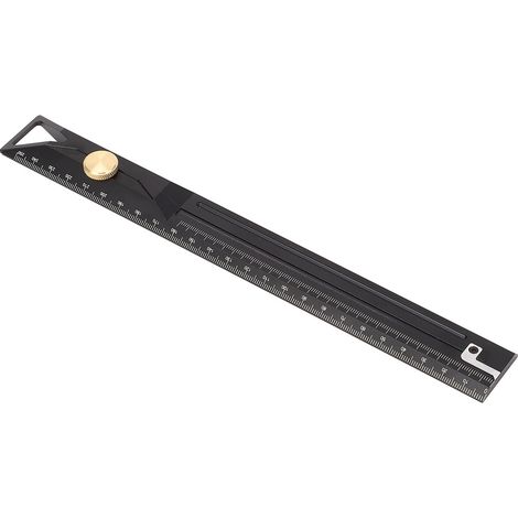 Règle de traçage multifonction en alliage d'aluminium 250 mm, diamètre extérieur 150 mm, outil de mesure et marquage pour bois (1/5)