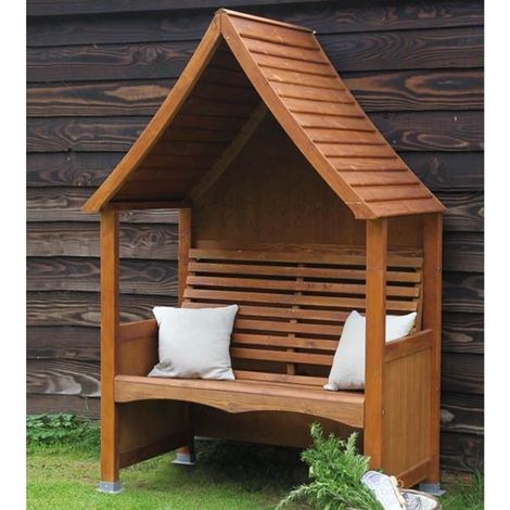 AFK Goodwood Arbour Wooden Garden Seat Chair Outdoor Beech Stain FSC