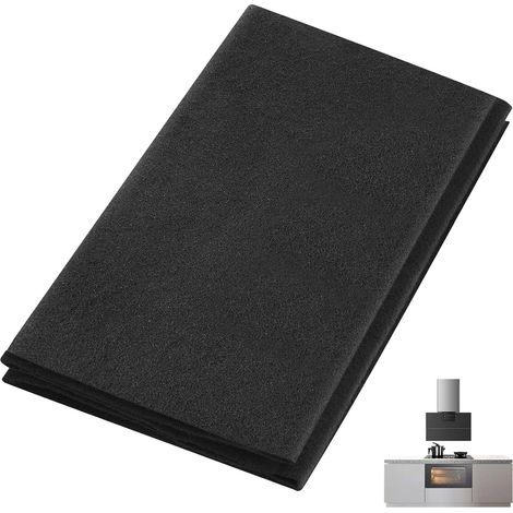 Filtre Hotte, 3PCS Filtre éponge à Charbon Actif en Coton Remplacement Découpable pour Hotte Aspirante Enlever la Graisse de Cuisine, Noir (100x40x0.3 cm) (1/5)