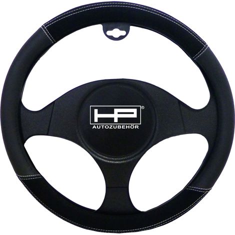 HP Autozubehör Lenkradbezug (Ø x H) 39 cm x 4 cm Velours, Kunstleder Schwarz 37 - 39 cm