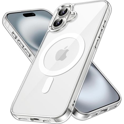 Shockproof Transparent Magnetic Case for iPhone 16 6.1 Inch – MagSafe Compatible (1/4)