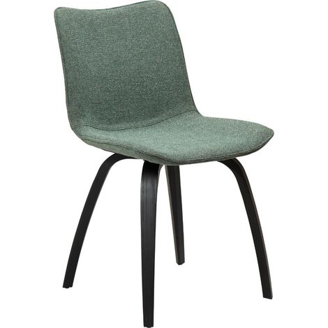 Glee Dan-Form Esszimmerstuhl Bouclé grünlich. (1/5)