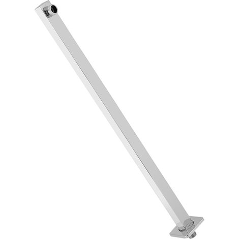 Barre de douche murale en acier inoxydable 60cm, rallonge fixe pour pommeau de douche, accessoire de salle de bain robuste (1/5)