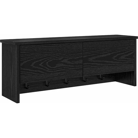 Maison Exclusive - Wandmontierter nachttisch Schwarz Eichen-Optik