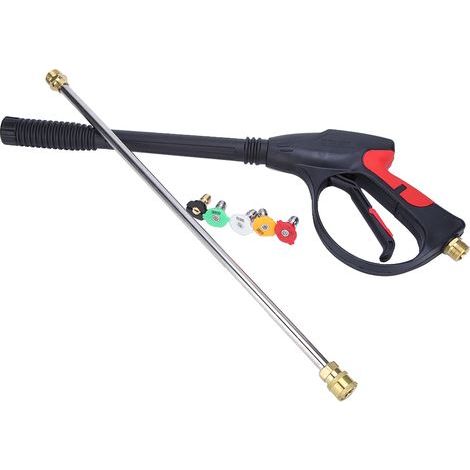 Car Wash Spray Gun, 1/2 inch BSP Comfort Grip Gun with 5 Nozzles for Washing Equipment (1/5)