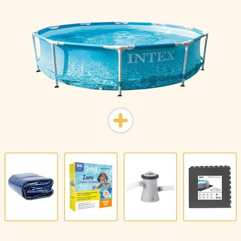 Intex Piscine Tubulaire Ronde - 305x76 cm - 5-pièces SCB10 (1/5)