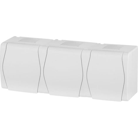 Hermes2 Hermetische Dreifachsteckdose mit/ohne 16A IP44 weiß 1023-00