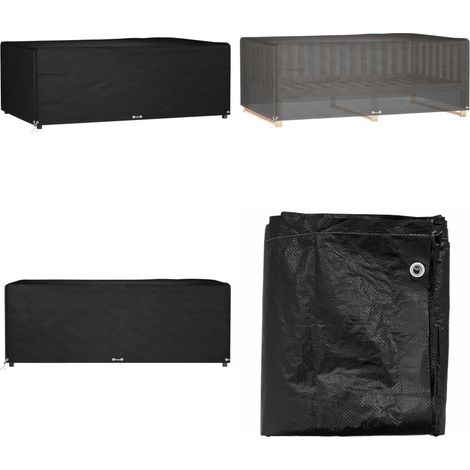 Funda para muebles de jardín 12 ojales rectangular 213x132x75cm - Funda para muebles al aire libre - Funda para ratán