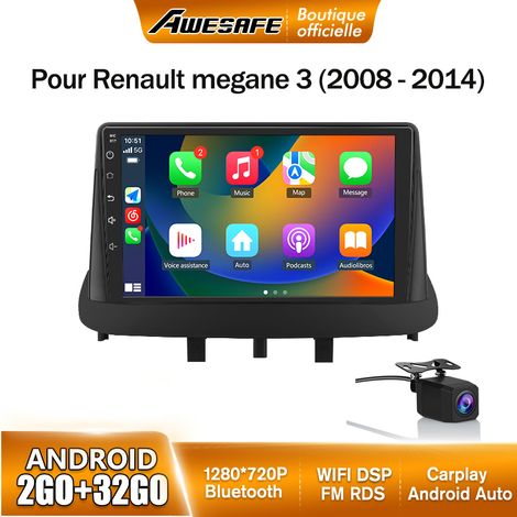 AWESAFE Autoradio Android 13 pour Renault Megane 3 (2008-2014) 2Go+32Go avec 9'' écran Tactile Carplay Android Auto Camera de recule (1/5)