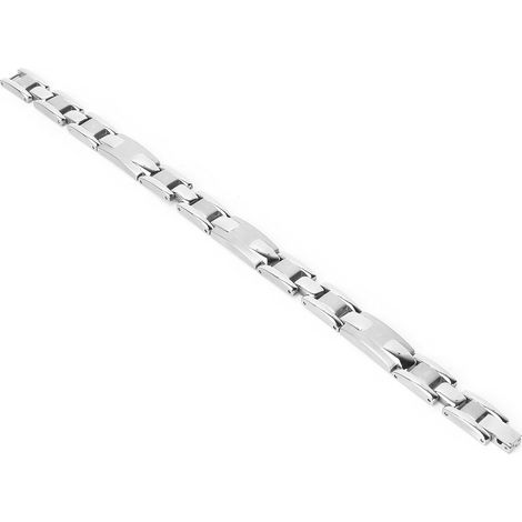 Bracelet magnétique en acier titane, bracelet de magnétothérapie puissant pour femmes, argent (1/5)
