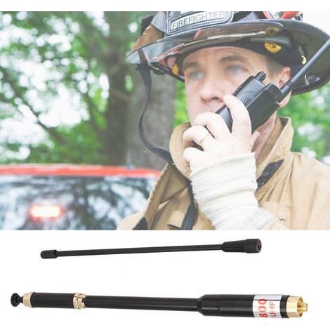Talkie-Walkie Antenne Double Bande UV AL800 Extensible Haute Performance (Connecteur SMA Femelle)