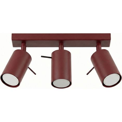 Plafoniere RING bordeaux 45x16x6cm Acciaio Sollux (1/5)