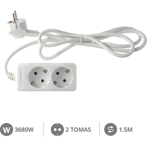Base multipla 3T (3x1.0mm) 1,5M Bianca