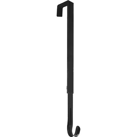 Verstellbarer Weihnachtskranz zum Aufhängen an der Tür, ohne den Kranz zu beschädigen. Schwarze Türhaken aus Eisen für Weihnachtskränze. (1/5)