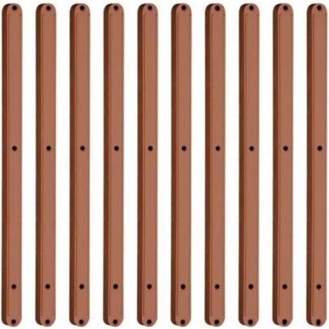 5 Paar Schubladenschienen aus Kunststoff für Schubladen - 298 mm - Braun