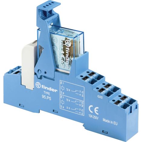 Relé finder 48.p8.7 12 V CC 10 A contacto inversor
