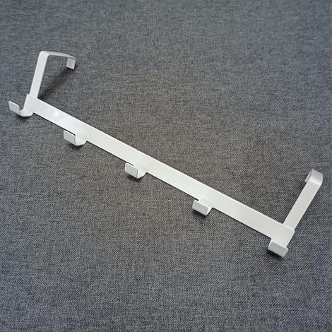 Porte Manteau Pour Porte, Pratique Patère Porte Blanc Crochet Porte Manteau Suspendre Avec 5 Crochets, Patère De Porte Manteau Mural Sans Percage (1/4)