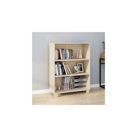 Bibliothèque HAMAR Marron miel 85x35x112 Bois de pin massif (1/5)