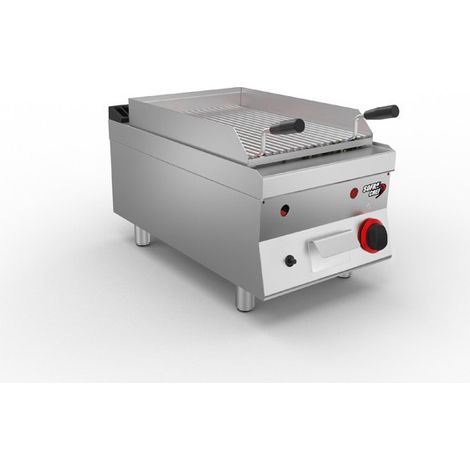 SOFRACHEF - Top grillade pierre de lave gaz - L 400 mm - Sofraca