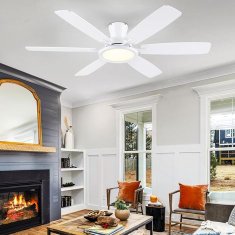 Kviflon ventilateur de plafond encastrable blanc 137 cm avec éclairage LED et télécommande (1/5)