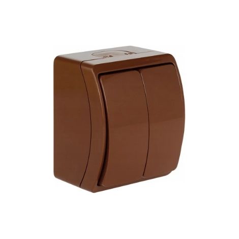 Interrupteur double allumage étanche marron IP44 KOALA (1/5)