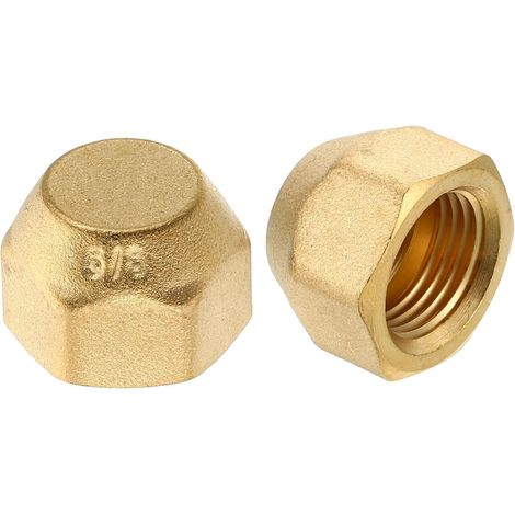 2Pcs Bouchon Évasé en Laiton 3/8" Filetage Femelle 7/16-20UNF (1/5)