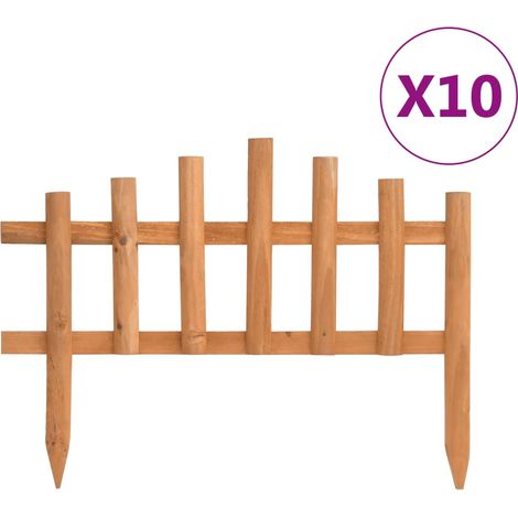 Bordes de jardín 10 unidades madera de abeto 4,4 m vidaXL
