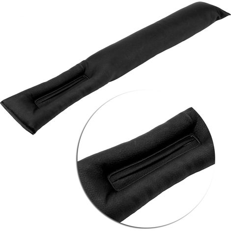 Coussin remplisseur interstice siège auto cuir PU universel noir anti-fuite protège-couture (1/5)