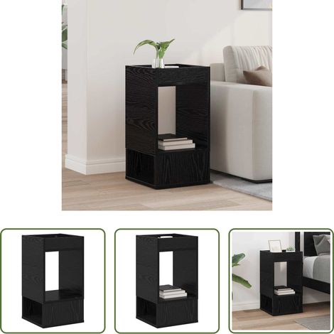 Beistelltisch Schwarz - Beistelltisch Schwarz Eichen-Optik 30 x 30 x 56 cm (1/5)