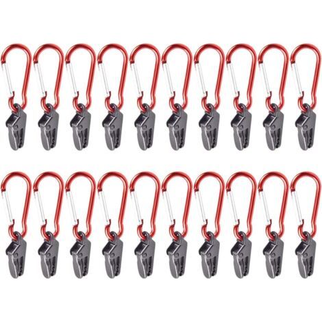 BUNTHAUS Pinces pour auvent de bâche, 20 pinces pour bâche porte-gants avec pince en plastique pince pour auvent tente coupe-vent pince instantanée (1/5)
