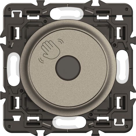 Legrand - Commande sans contact 200W LED Céliane - Enjoliveur Titanium et support (1/2)