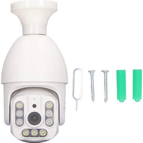 Caméra de surveillance sans fil WIFI 4MP avec détection de mouvement, interphone bidirectionnel, étanche IP67, ampoule E27, alimentation AC110-240V (1/5)