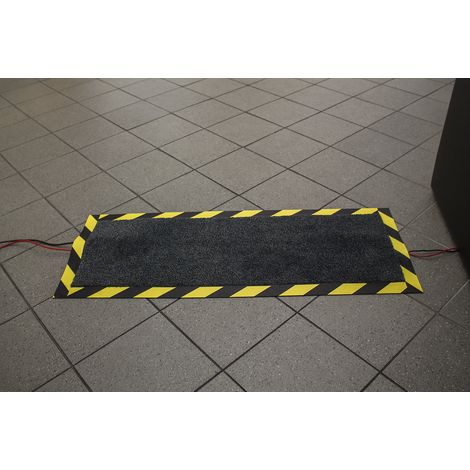 Tapis de passage Câble, Entrée, Passage, Noir, Jaune Intérieur Cable Protection Mat ( Prix pour 1 ) (1/2)