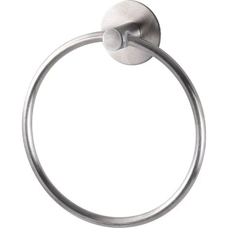 Anneau Porte Serviette - Support Murale Adhésif Rond - Pour Salle De Bain Et Cuisine - 1 Pièce (1/5)